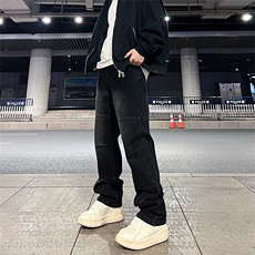 美式高街vibe风直筒长裤欧美痞帅男hiphop复古水洗牛仔裤控78，男装牛仔裤，星座301D-4(原星座1004-4）