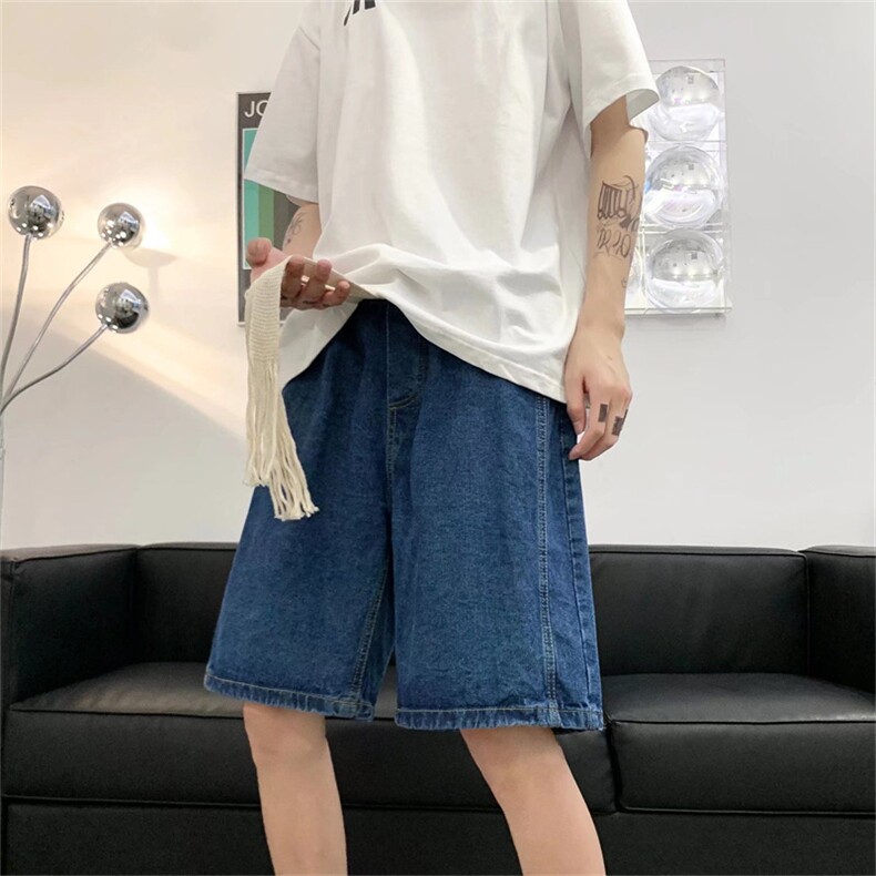 牛仔短裤男夏季潮牌ins潮流百搭外穿宽松休闲bf五分裤子DK628-P38,男装牛仔裤,星座1008-1