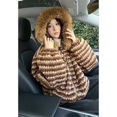 新增S码松弛感时髦街头上衣经典复古风格纹撞色棉衣HY888P100，男装棉衣，电商A102B