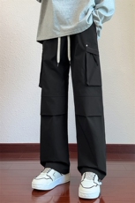 GENIOLAMODE运动机能风工装裤子男士春秋款2025新款宽松休闲直筒，男装工装外套，星座209-1