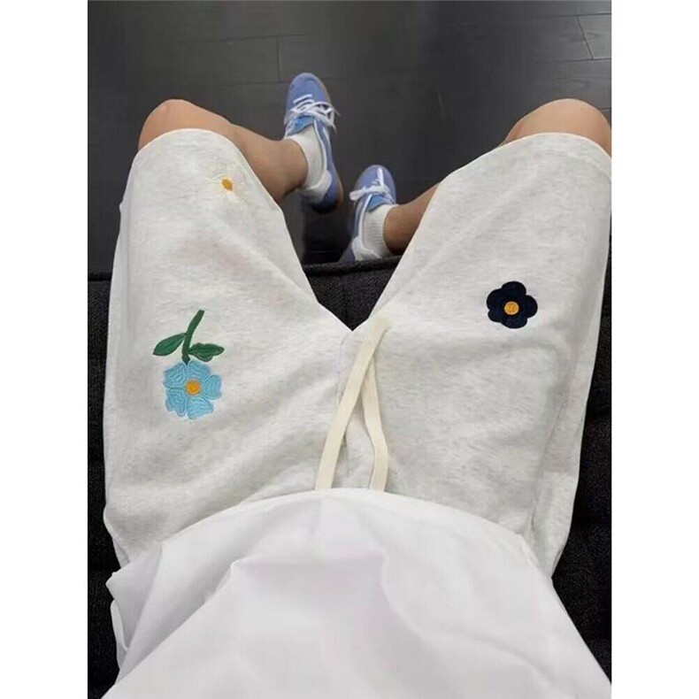 美式刺绣短裤男女夏季重磅运动裤外穿五分休闲中裤LD11222-P29,男装牛仔裤,星座1008