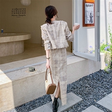 （现货）补单款新品小香风流苏毛边半裙套装F582-P175-K268，女装套装/套裙，2C255