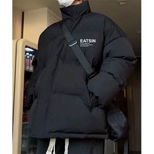 羽绒服男带门禁冬季新款青少年拼色面包服防寒保暖外套 MYY001图片
