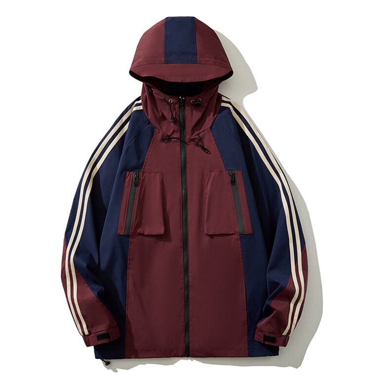 美式复古拼色潮牌宽松休闲百搭情侣运动服夹克外套HY397P95控138，男装夹克，电商A140（原A102B-1）