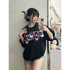 万针全刺绣工艺抖音得物高品质260克重磅纯棉双纱美式高街短袖T恤，男装T恤，电商A486