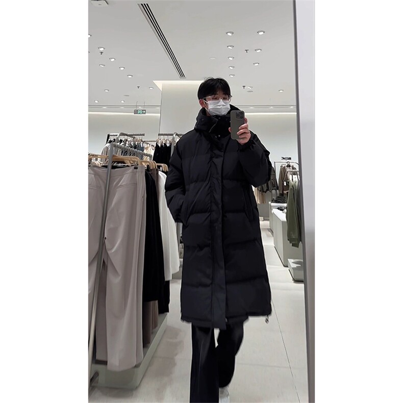 冬季新款D2550-TP95不青少年高街痞帅长款百搭保暖棉衣外套,男装棉衣,电商A102