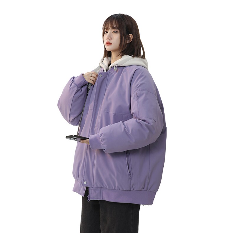 美式假两件棉服外套男2026秋冬校园风宽松棉衣夹克A436-2583-P95,男装夹克,电商A436