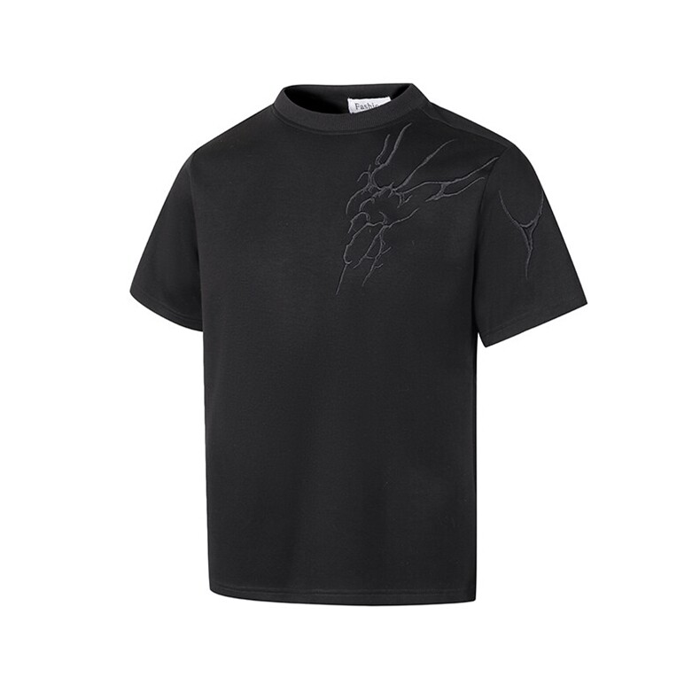 高品质刺绣夏季新款男装空气层时尚短袖T恤半袖XZ212-QXS018-P35，男装T恤，星座212