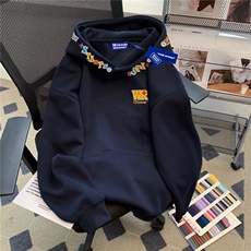 重磅字母刺绣连帽卫衣男女款秋冬款宽松百搭潮牌外套WYW06P45，女装短外套，星座1013-5