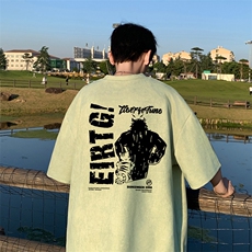 量大优供视频重磅麂皮绒短袖T恤男JPDX241-特P19，男装T恤，电商B367