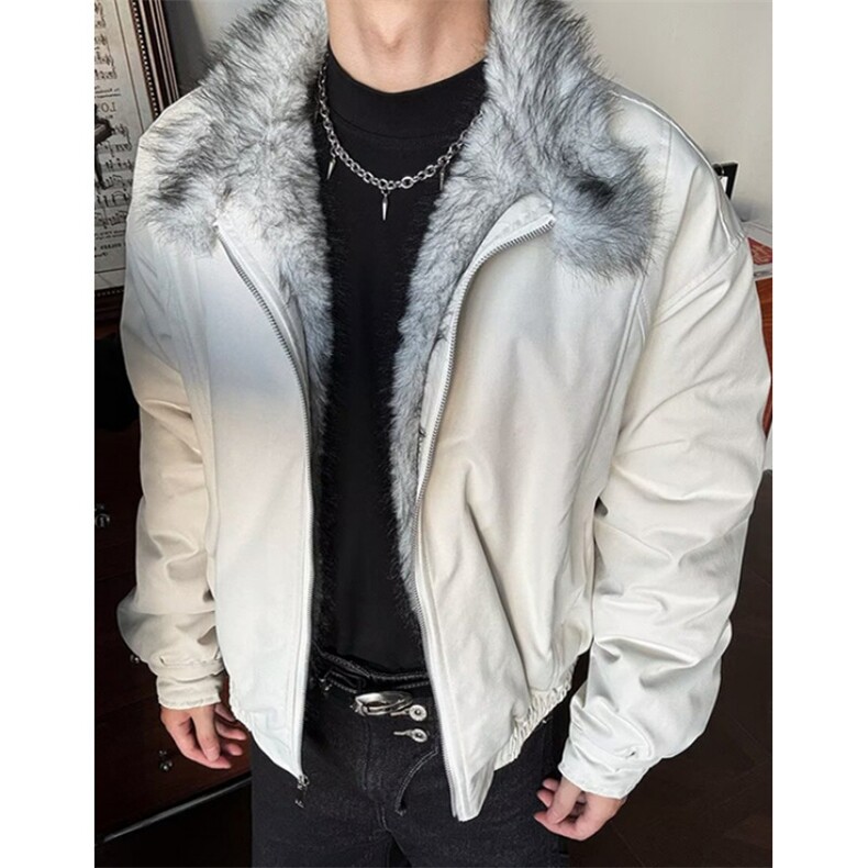 绒毛棉袄男士冬季加厚加绒连帽棉衣冬装棉服外套MW897,男装棉衣,星座1116A（原606A-3）