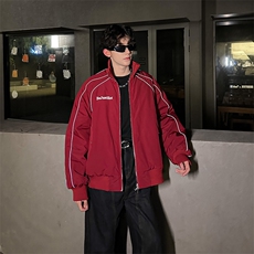 405A美式立领夹克棉衣印花反光条设计棉服MY25810-特批90控168，男装夹克，星座405A