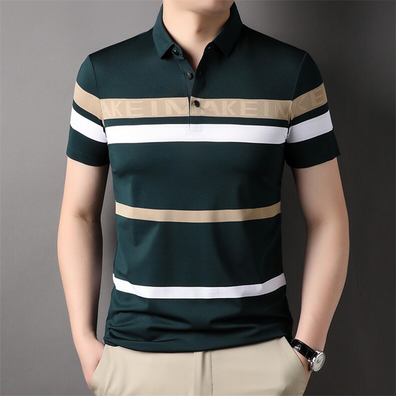 保罗t恤男半袖衬衫领Polo衫男商务短袖2023新款夏季翻领衣服体恤,男装T恤,电商B212（原钱塘6029）