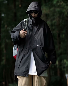 防晒衣男冰丝夏季薄款山系户外机能连帽冲锋衣外套潮宽松 X129图片