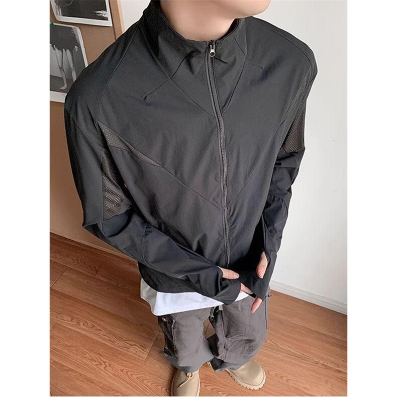 春夏款高品质冰感速干防晒服休闲户外运动外套透气弹力机能风夹克,男装防晒衣,电商A443