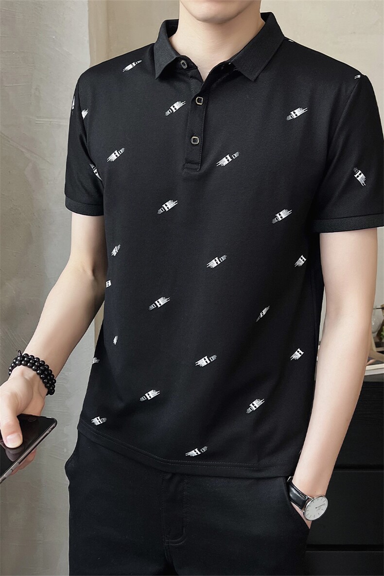 @店主风新款Polo衫男印花短袖T恤男士高品质半袖PT05-P45,男装Polo衫,星座1207-1