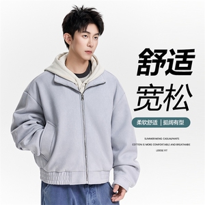 得物二开 美式高街潮牌设计感夹克外套男2025秋季新款JK1237-P98图片