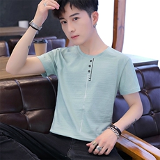 家乐2001夏季男士短袖t恤青少年圆领半袖白体恤潮流男装帅气，男装T恤，电商D310（原电商305）