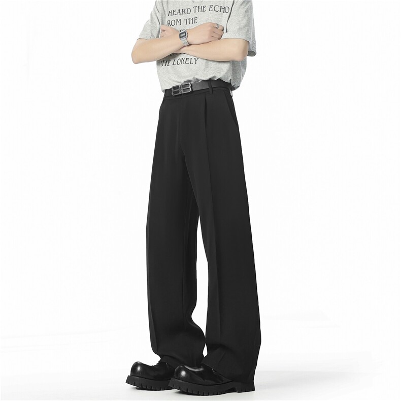 深度库存小西裤夏季凉感冰丝裤子男宽松垂感休闲裤K10182-P32,男装西裤,电商A099