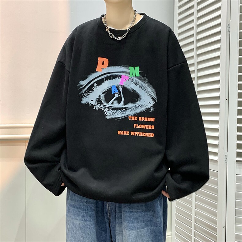 23春 新款港风宽松休闲oversize套头打底卫衣 B266-T01-P50图片