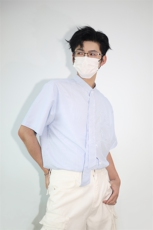 明星私服学院风条纹衬衫搭配可拆卸领带英伦风条纹打底衬衫P38，男装衬衫，电商B319