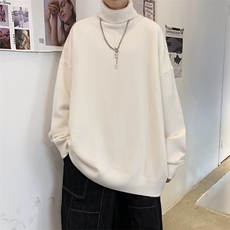 MG5610P45高领毛衣男加厚保暖内搭打底针织衫潮牌宽松慵懒风线衣，男装T恤，星座510A-2