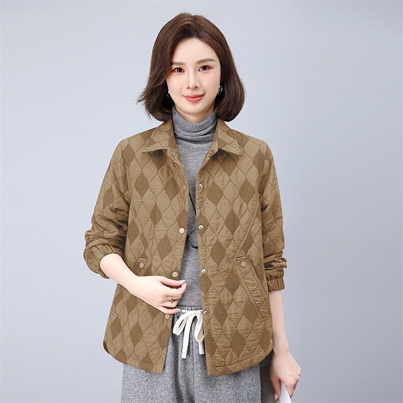 2025年秋季新款时尚休闲翻领短款小外套女,女装短外套,雪樱依海