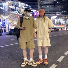 主推夏季短袖polo衫短裤套装情侣运动服TZ307P75控98，男装牛仔裤，电商A309