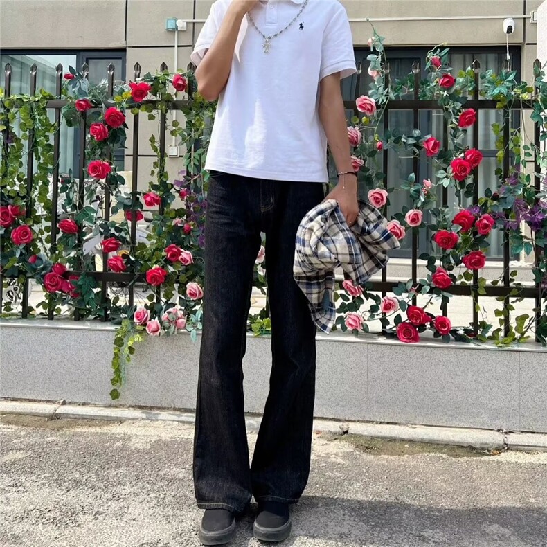 美式复古风格牛仔裤微喇宽松显瘦水洗长裤Zjp1766672205P46,男装牛仔裤,星座1112-1