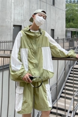 夏季撞色夹克衫防晒服套装运动风时尚防晒衣男XZ514-2-1611-P98，男装防晒衣，星座514-2(原B239)