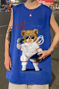 ！港风夏季无袖背心男汗衫男纯棉坎肩短袖T恤男B18-P20，男装背心/马甲，电商B367