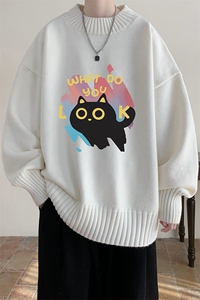 半高领毛衣男大码胖子针织衫毛线衣 M18454-P45 加绒款-P65图片