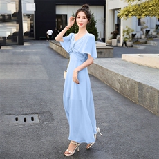 高级感气质优雅连衣裙女2025夏季新款时尚减龄百搭长裙，女装连衣裙，卡杰菲