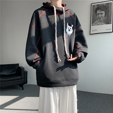 6XL-M重磅刺绣连帽卫衣男高街套头打底上衣WY47-P88，男装T恤，电商D206-1