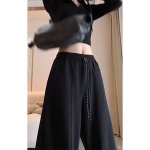 特批P30无差价秋款抖音纯色运动卫裤男女潮牌直筒休闲裤K1986图片