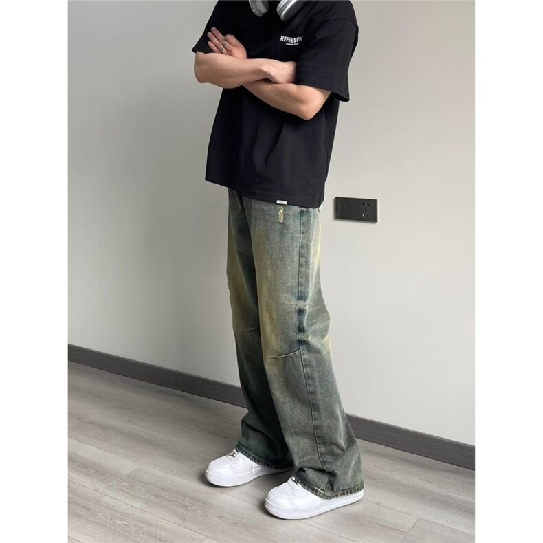 港风潮男新款牛仔裤潮高街潮流痞帅长裤NYX8029-P38,男装牛仔裤,星座208-5