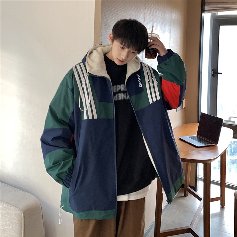 2025秋冬拼色内里羊羔毛夹克棉服M2003/P108控138(薄款P98控128），男装夹克，电商A148