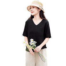 2026年春季女短袖宽松亲肤透气常规，女装衬衫，江南依恋
