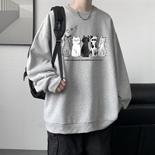 圆领卫衣男大码加厚加绒长袖t恤男S6100-P28加绒款-P33，男装卫衣，电商A040