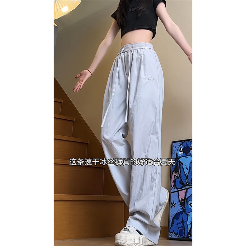 供视频山本裤男夏季薄款阔腿冰丝裤刺绣速干休闲裤A460特P35控58,男装休闲裤,电商A309