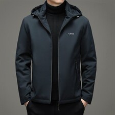 21冬季纯色立领短款羽绒服男士厚款保暖休闲外套SNNYR218825-P275图片