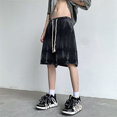 2023夏季新款渐变色薄牛仔短裤休闲运动直筒五分裤N05664-P40，男装牛仔裤，星座308B-1