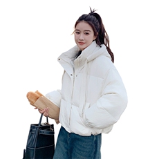 韩版连帽减龄加厚羽绒服女2025冬季新款时尚保暖90白鸭绒显瘦外套，女装羽绒服，2D075