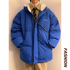 MY6139/P110冬季港风连帽刺绣摇粒绒棉衣男女大码面包服棉袄外套，男装棉衣，电商A141