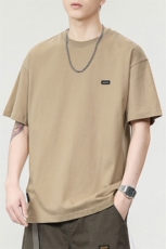 纯棉面料重磅洗水短袖宽松微落肩款圆领T恤A329-T8043-P50，男装T恤，电商A329