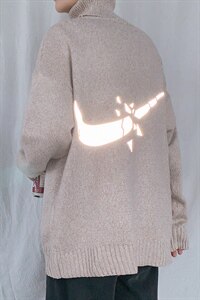 ！冬季潮牌反光高领毛衣男百搭粗针加厚长袖针织衫GM601P55图片