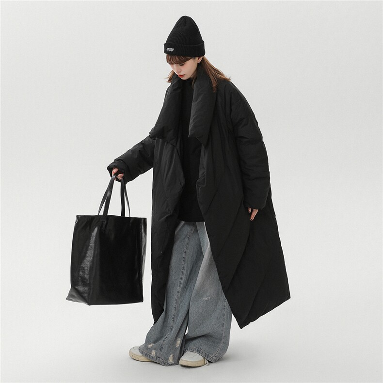 中性风白墙行走的大棉被设计过膝中长款棉衣男ZC77110P135控198，男装棉衣，星座227-7