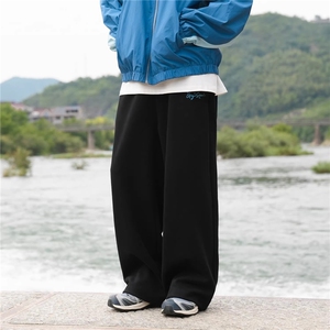 1506-1/KCK1211/P40条纹拼接卫裤男潮牌设计感百搭休闲裤新款宽松图片