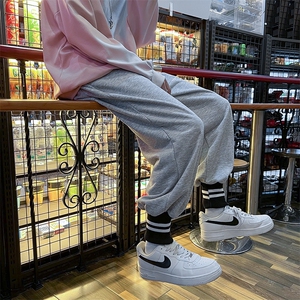 现货男装宽松休闲束脚卫裤港风松紧腰运动九分裤DM90-P40图片