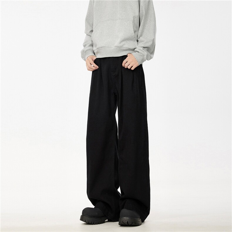 老钱风抗皱天丝亚麻裤子男款夏季高级感松弛感直筒阔腿休闲哈伦裤，男装休闲裤，星座607-1